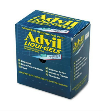 Advil Liquid-Gels Pain Reliever Refill, 50 Two-Packs Per Box