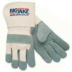 Big Jake Gloves, Leather Gunn Pattern, 4 1/2" Gauntlet Cuffs