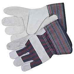 Split Shoulder Gloves, With a 2 1/2" Rubberized Safety Cuff
