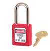 Red Zenex Thermoplastic Safety Padlock. 1 Each.